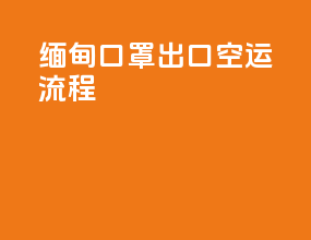 缅甸口罩出口空运流程
