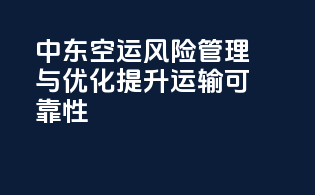 中东空运风险管理与优化：提升运输可靠性