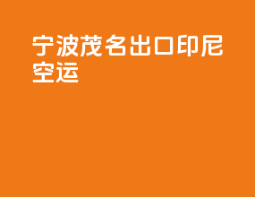 宁波茂名出口印尼空运
