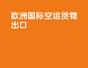 欧洲国际空运货物出口