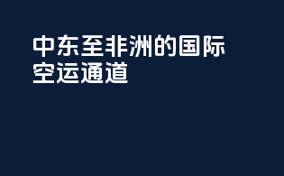 中东至非洲的国际空运通道