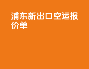 浦东新出口空运报价单
