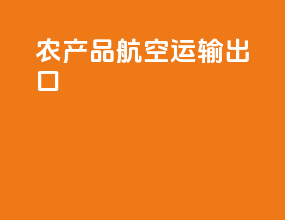 农产品航空运输出口
