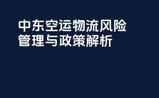 中东空运物流风险管理与政策解析