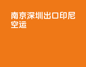 南京深圳出口印尼空运