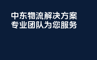 中东物流解决方案，专业团队为您服务