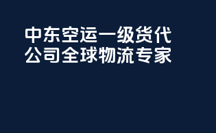 中东空运一级货代公司，全球物流专家