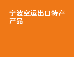 宁波空运出口特产产品