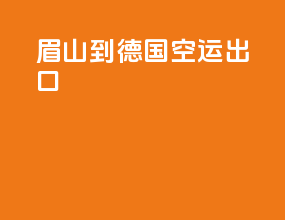 眉山到德国空运出口