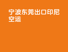 宁波东莞出口印尼空运