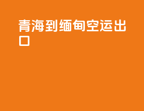 青海到缅甸空运出口
