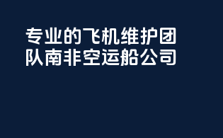 专业的飞机维护团队南非空运船公司
