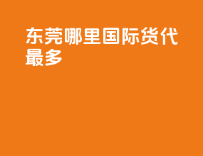 东莞哪里国际货代最多