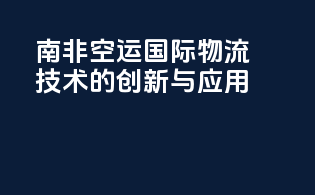 南非空运国际物流技术的创新与应用