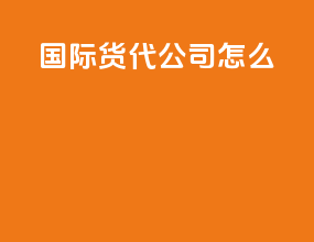国际货代公司怎么