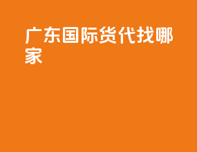广东国际货代找哪家