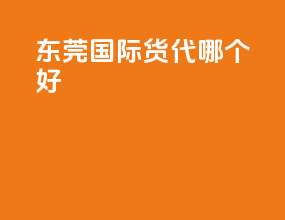 东莞国际货代哪个好