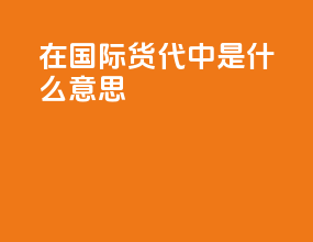hub在国际货代中是什么意思