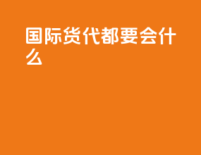 国际货代都要会什么