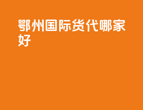 鄂州国际货代哪家好