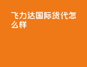 飞利达国际货代怎么样