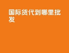 国际货代到哪里批发