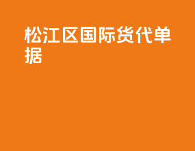 松江区国际货代单据