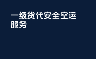 一级货代安全空运服务