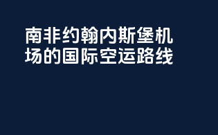 南非约翰内斯堡机场的国际空运路线