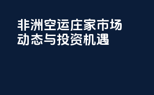 非洲空运庄家：市场动态与投资机遇