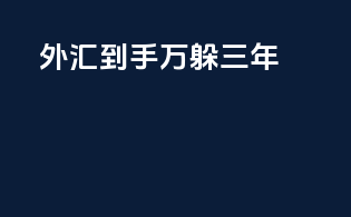 外汇到手400万躲三年