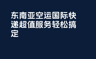 东南亚空运国际快递，超值服务，轻松搞定！