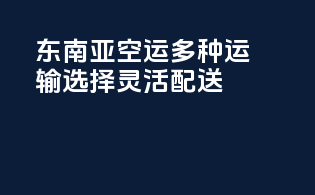 东南亚空运，多种运输选择，灵活配送