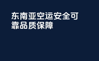 东南亚空运，安全可靠，品质保障