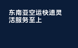 东南亚空运，快速灵活，服务至上