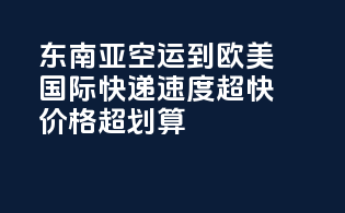 东南亚空运到欧美国际快递，速度超快，价格超划算！
