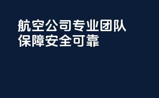航空公司专业团队保障安全可靠