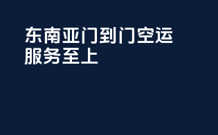 东南亚门到门空运，服务至上