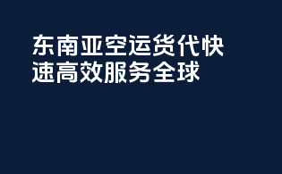 东南亚空运货代：快速高效，服务全球