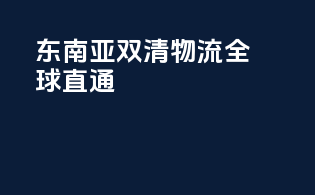 东南亚双清物流，全球直通