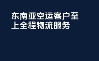 东南亚空运：客户至上，全程物流服务