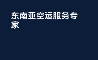 东南亚空运服务专家
