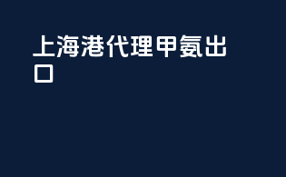 上海港代理甲氨出口