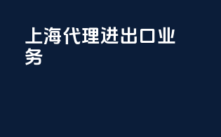 上海代理进出口业务