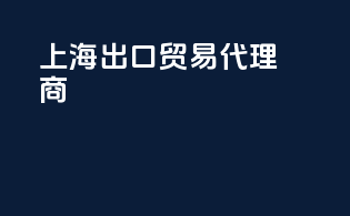 上海出口贸易代理商