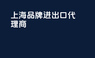 上海品牌进出口代理商