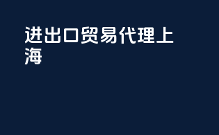进出口贸易代理上海