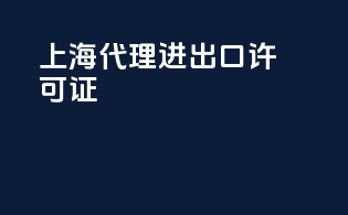上海代理进出口许可证