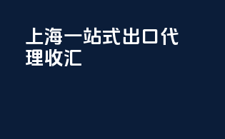 上海一站式出口代理收汇