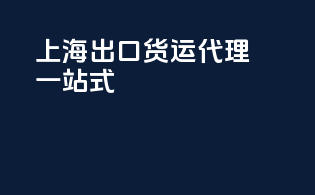 上海出口货运代理一站式